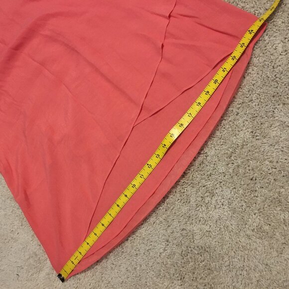 Christina B Flowy Coral Pink Coastal Sleeveless Layered Tunic Top - Picture 12 of 13
